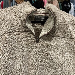 True Grit Beige Fleece Pullover